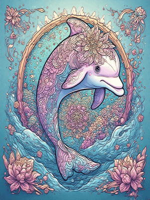 Dolphin Coloring Book (195 Pages)