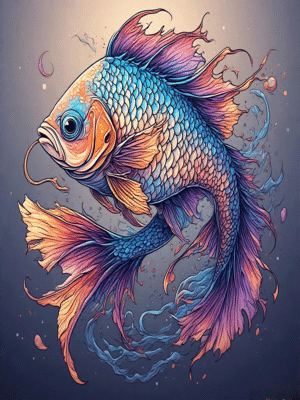 Fighting Fish Coloring Book (110 Pages)